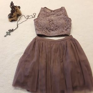 Two piece homecoming dress